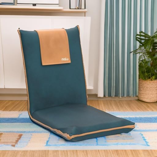malu Floor Chair Padded w/Back Support - Japanese Chair Meditation Cushion | Comfortable Folding Backrest, Removable Easy Wash Cover (Chair, Extra Large, Forest Green) - Image 5