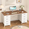 50 Inch Computer Desk with 8 Drawers for Home Office, Bedroom, Living Room by YomiluveDesign
