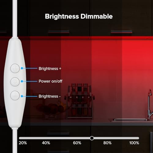 BTF-LIGHTING 5V USB COB LED Strip Lights 3.28FT Red Color for TV - Image 5