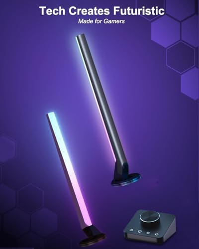 Gaming Light Bars with Dial Controller, Smart Gaming LED Lights RGB Light Bars Compatible with Alexa and Google Assistant, TV LED Backlight App Control Music Sync for Gaming Room Bedroom Decor Gifts - Image 2