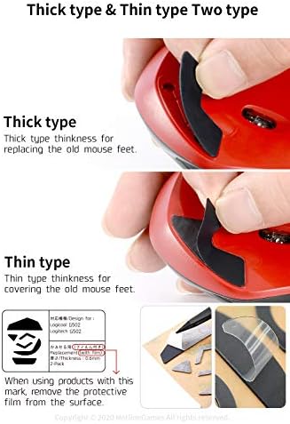 HOTLINEGAMES 2Sets 3.0 Mouse Feet Skates Compatible with Model D Gaming Mouse Feet Replacement (0.8mm,Smooth, Durable,Glide Feet Pads) Professional Mice Upgrade Kit - Image 3