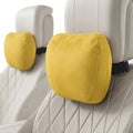2 PCS Car Pillow for Driving Seat Soft Suede Headrest Neck & Lumbar Support | Universal Fit,Pain Fatigue Relief,Comfortable Plush,Elastic Adjustable Strap,Travel Sleep,Breathable Machine Washable Cover by GoodpillowBetterdriver