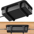 ELETIUO Universal Silicone Laptop Charger Holder,Under Desk Power Brick Mount Organizer for Charging Brick & Cables,Flexible Non-Slip Power Bricks Mount,Secure Supply Holder for Laptop Charger,Black by ELETIUO