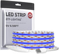 BTF-LIGHTING 5V USB COB LED Strip Lights 6.56FT Blue Color for TV by BTF-LIGHTING