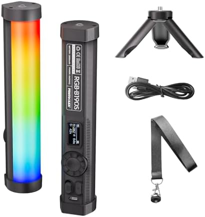 PHOTOOLEX 360°RGB Tube Light, LED Video Light Wand, Magnetic Light Stick by PHOTOOLEX