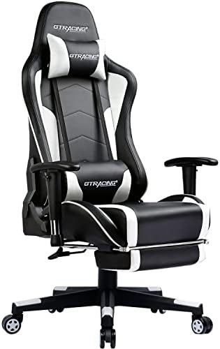 GTPLAYER Gaming Chair with Footrest Speakers Video Game Chair Bluetooth Music Heavy Duty Ergonomic Computer Office Desk Chair by GTPLAYER