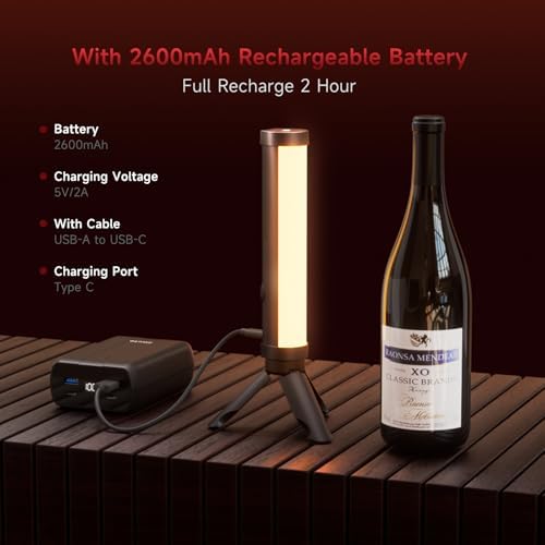 PHOTOOLEX 360°RGB Tube Light, LED Video Light Wand, Magnetic Light Stick - Image 5