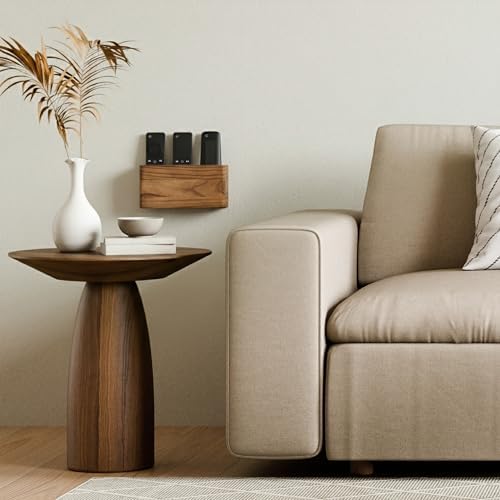 Wooden Remote Control Holder - Adhesive Wall Mount Caddy for 3-4 Remotes - Image 6