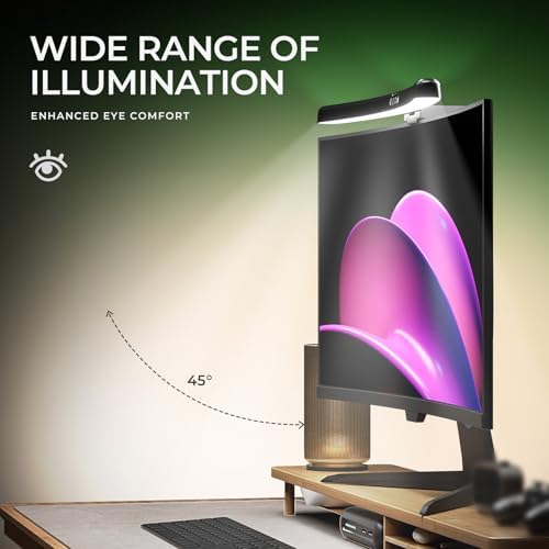 Monitor Light Bar Curved, RGB Backlight, Computer Screen Lamp - Image 6