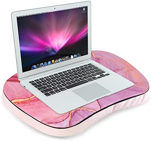 Lap Laptop Desk - Portable, Fits up to 15.6 inch Laptop, with Pillow Cushion, Media Slot, Anti-Slip Ledge, Ergonomic Cushion - Image 2