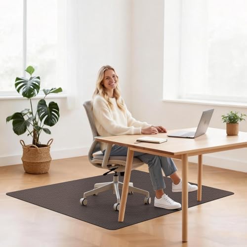 Sycoodeal Office Chair Mat for Hardwood & Tile Floor, 40" x 48" Computer Gaming Chair Mat for Rolling Chairs Non-Curve, Anti-Slip,Heavy Duty Floor Protector for Home Office (Coffee) - Image 7