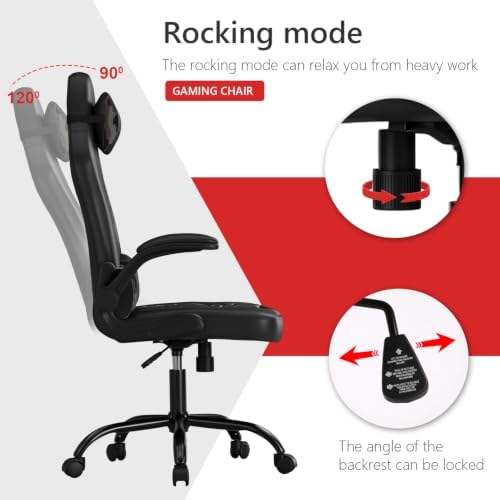 PC Gaming Chair Ergonomic Office Chair Desk Chair PU Leather Racing Chair Executive Swivel Rolling Computer Chair with Lumbar Support Flip Up Arms Headrest for Adults,Camo - Image 6