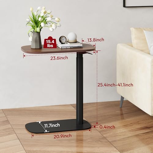 SANODESK 24''Standing Desk Pneumatic Height Adjustable Mobile Overbed Table - Image 2