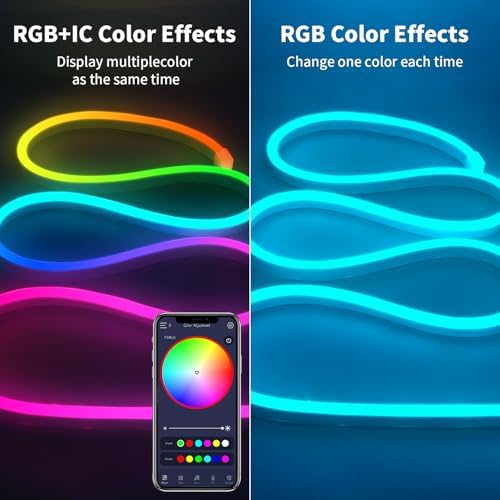 iNextStation 32.8FT Smart IC Neon LED Strip Lights RGB USB LED Rope Lights - Image 5