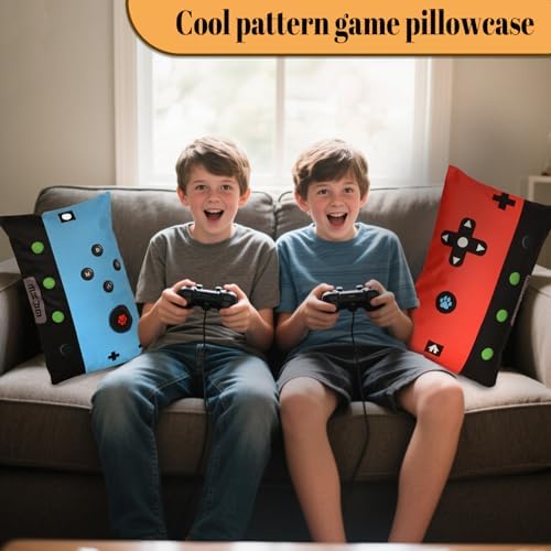 Gamer Gifts for Teen Boys, Gaming Boy Room Decor, Gaming Accessories for Teen Boy, Gamer Pillow Case Flannel Material，20x12 inches-2Pack ((No Inserts) - Image 7