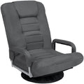 Best Choice Products Swivel Gaming Chair 360 Degree Multipurpose Floor Chair Rocker for TV, Reading, Playing Video Games w/Lumbar Support, Armrest Handles, Adjustable Foldable Backrest - Dark Gray by Unknown