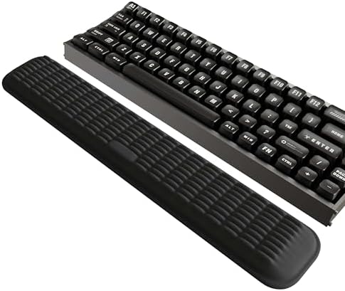 Mekass TKL Keyboard Wrist Rest, Super Soft Memory Foam Ergonomic Computer Wrist Support Pad, Comfortable Desk Wrist Cushion, Laptop Keyboard Arm Hand Rest for Wrists Pain Office Gaming Typing (Black) by Mekass