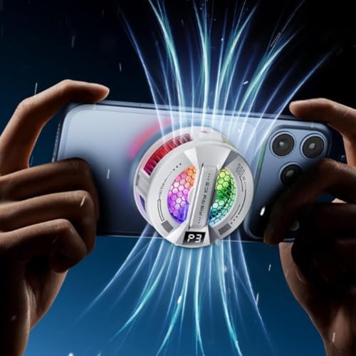 2 In 1 Magnetic & Clip-On Phone Cooler, 3-Level Silent Fan with RGB Effects - Image 6