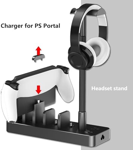 Drevet Charging Station for Multiple Devices, 6 Port USB C Fast Charger Station with 2 AC Outlets and Headset Stand, USB Charging Dock Compatible with Cellphone, Tablet, Kindle, iPhone, iPad and More - Image 6