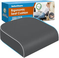 Seat Cushion, Memory Foam Office Chair Cushion, Gray, X-Large | Office Desk Accessories, Butt Pillow for Long Sitting Sciatica, Coccyx, Tailbone, Hip Pain Relief - for Home, Car, Airplane by Unknown