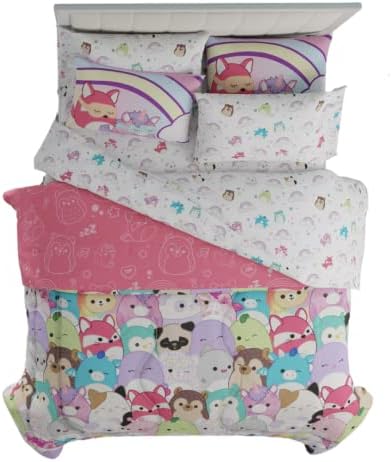Franco Squishmallows Bedding Super Soft Comforter and Sheet Set with Sham, 7 Piece Queen Size by Franco