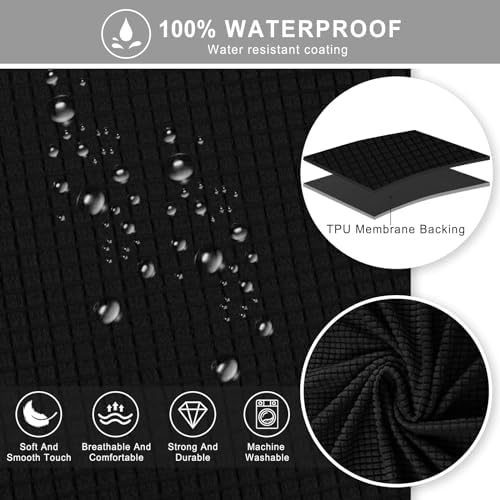 Gaming Chair Cover Game Chair Seat Cover for Reclining Racing Chair, Black | Waterproof, Cat Scratch Proof, Stretch with Amrest, Breathable, Anti-Scratch, Pet-Resistant,For Tall High Back Chairs - Image 4