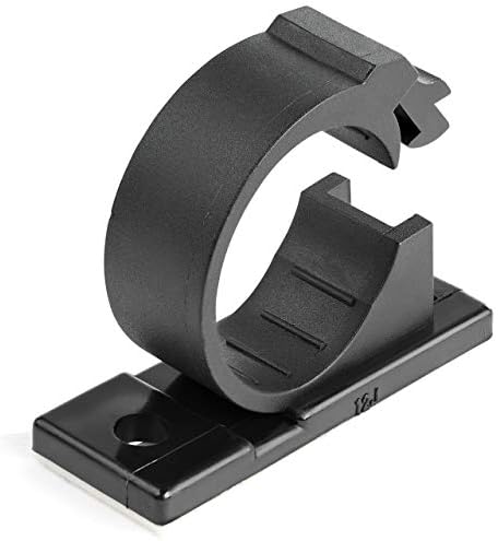 StarTech 100 Adhesive Cable Management Clips, Black, TAA, Sticky (CBMCC3) - Image 2