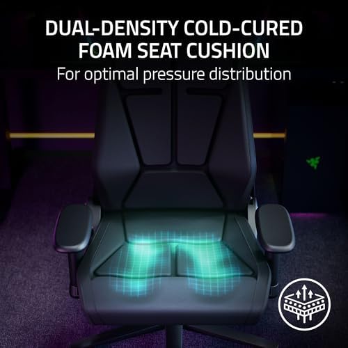 Razer Soma Chroma Ergonomic Reactive RGB Lighting Gaming Chair | Dual-Density Foam Cushion, Built-In Ergonomic Lumbar Support, Premium Steel Frame, Durable Build, 155 Degree Recline - Image 5