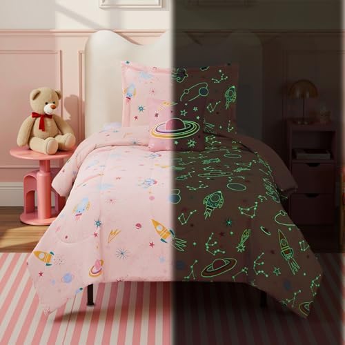 Twin Comforter Set for Girls - 3 Pieces Space Bedding Twin Bedding Sets - Image 2