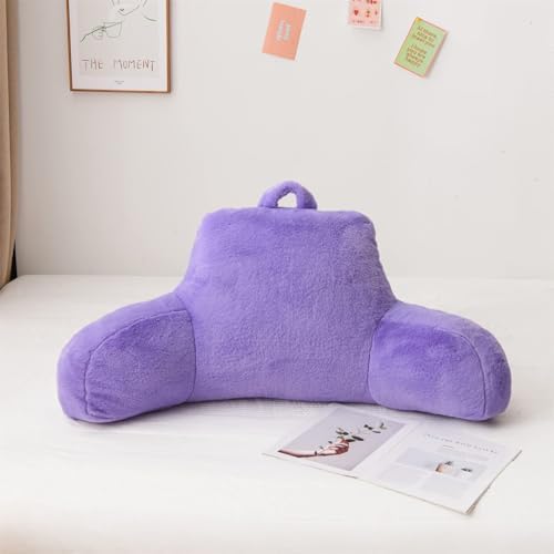 A Nice Night Lightpurple Reading Pillow, 18.5" Bed Wedge Pillows with Arms - Image 3