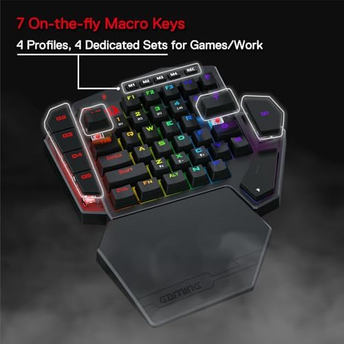 Redragon K585 PRO Wireless One-Handed RGB Gaming Keypad, 42-Key Layout - Image 3