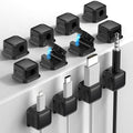 12 Pack Cord Organizer, Magnetic Cable Clips, Under Desk Management, Black by Costop