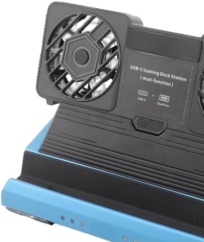 GOWENIC RGB Docking Station for USB C 4K 9 in 1 Handheld Gaming Console Dock with Gigabit Ethernet, Dual Cooling Fan - Image 7