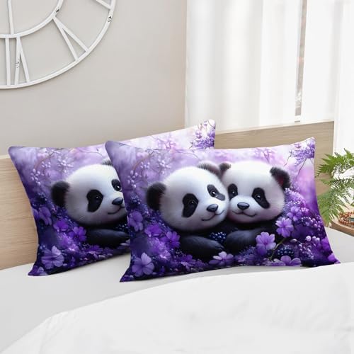 HOSIMA Kids Cute Panda Bedding Sets Full,1 Fitted Sheet+2 Pillowcases. - Image 7