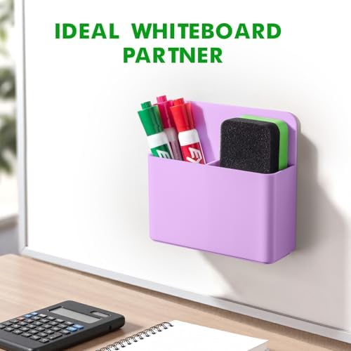 2 Pack Magnetic Pen Holder Cup for Whiteboard, Classroom Supplies - Image 4