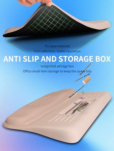 Ergonomic Wave Wrist Rest with Keyboard Stand, Cushioned Palm Rest, Comfortable Integrated Memory Foam for Natural Typing and Relieve Wrist Pain, Gradient Sand Color - Image 5