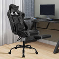 Gaming Chair, High Back PU Leather Gaming Chairs Computer Chair with Headrest & Lumbar Support, Height Adjustable Wide Seat Gaming Chairs for Adults, Game Chair with Footrest & Armrest by HaiputWam