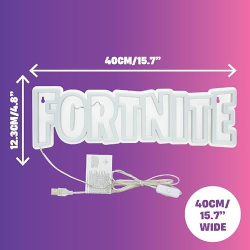 Fortnite Logo LED Neon Wall Light, Officially Licensed Gaming Lamp with Power Cord for Home, Bedroom, Living Space Decor, Gift for Boys | Paladone - Image 8