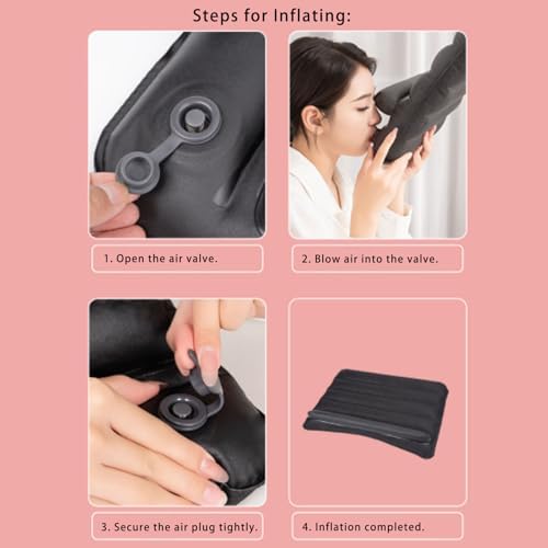 Yosoo Health Gear Inflatable Laptop Desk, Water Defence Portable Gaming Pillow for Lap, Travel Pillow Desk for Working Reading Bed Sofa 56x36 cm - Image 4