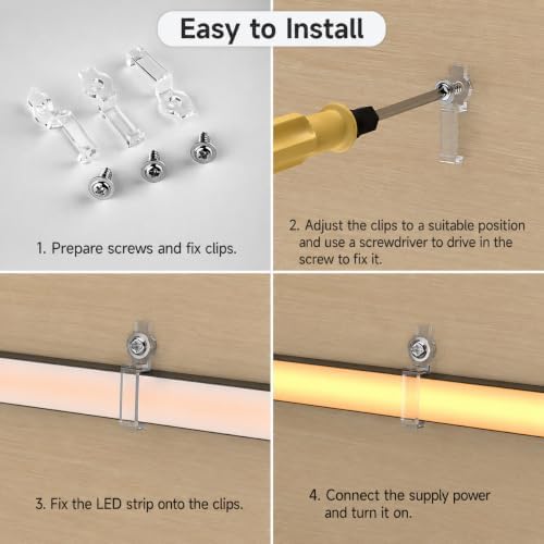 BTF-LIGHTING UL Listed IP67 Waterproof COB LED Strip Natural White 4000K - Image 5