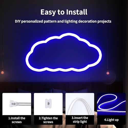 iNextStation Blue LED Light Strip 16.4FT Neon Rope Lights (with DC12V Plug) - Image 6