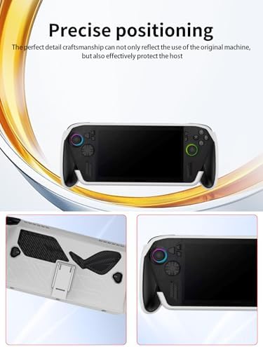 Case for ROG Ally X 7" Gaming Handheld, Thin Slim Lightweight&Stand&Scratch Proof Durable Protection Rubber TPU Cover (White). - Image 6