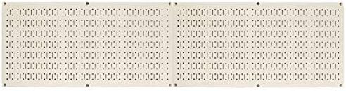 Wall Control Pegboard Rack Horizontal Metal Pegboard Garage Tool Storage Pack - Two 32-Inch Wide x 16-Inch Tall Easy To Install Peg Boards (Beige) - Image 2