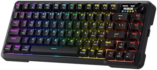 Redragon K724 PRO Wireless 81-Key Gasket Gaming Keyboard with Screen & Knob by REDRAGON