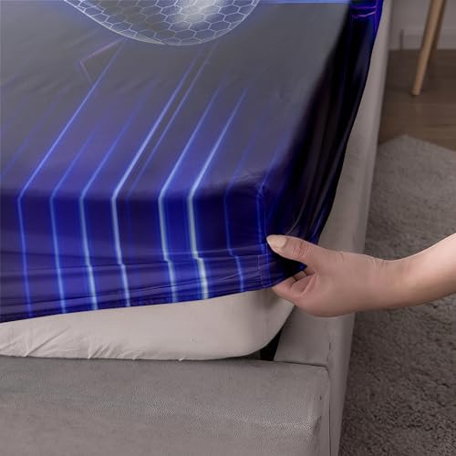 AILONEN Gamer Fitted Sheet Set Twin XL Size for Boys, Gaming Twin XL Size Bed Sheet Set,Video Games Fitted Sheet Set,Kids Boys Sheet Set,Modern Gamer Fitteed Sheet and 2 Pillowcases - Image 4