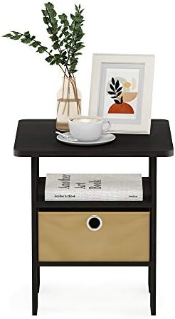 Furinno ANDREY Square Side Table, End Table, Night Stand, Espresso - Image 6
