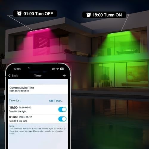 Linkable Smart RGBCW Wall Washer Light Bar 90W – 2700K-6500K Tunable White LED Bar with App & RF Remote, 16 Million Color Changing Wash Lights, IP65 Stage Light for Wall Wash Lighting - Image 6