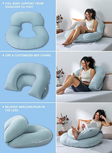 INSEN Reading Pillow, Back Pillow for Sitting in Bed and Couch, Gaming Pillow for Adults, Sit Up Support for Bed - Image 2