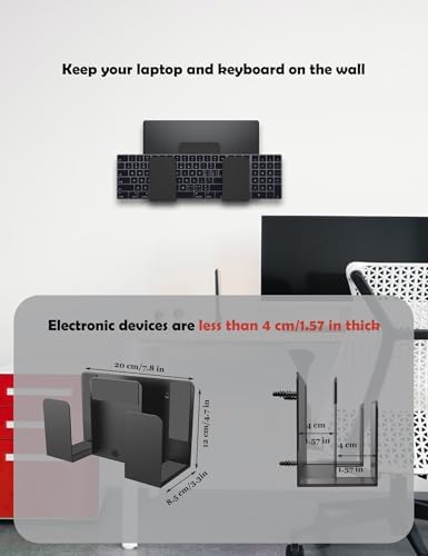 Universal Wall Mount for Laptop/Keyboard/Tablet, Black - Image 2