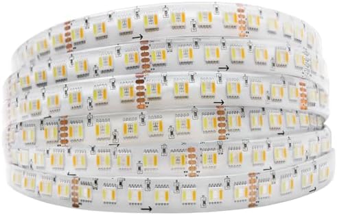 IP65 Waterproof RGBCCT LED Strip, 24V 5m 16.4ft 5050 560 LEDs 12mm Width Flex Cut to Length Dimmable RGBWW LED Strip Light for Damp Environment (IP65 Splashproof 12mm Width) by SLLHUT